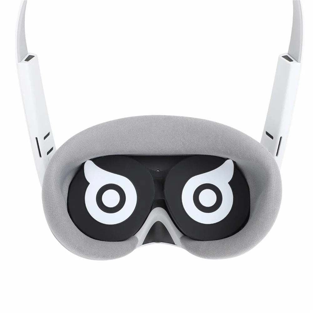 HIFYLUX PC-ZF23 for PICO 4 VR Glasses Soft Silicone Lens Protector Cute Owl Design VR Lens Cover - White - 2