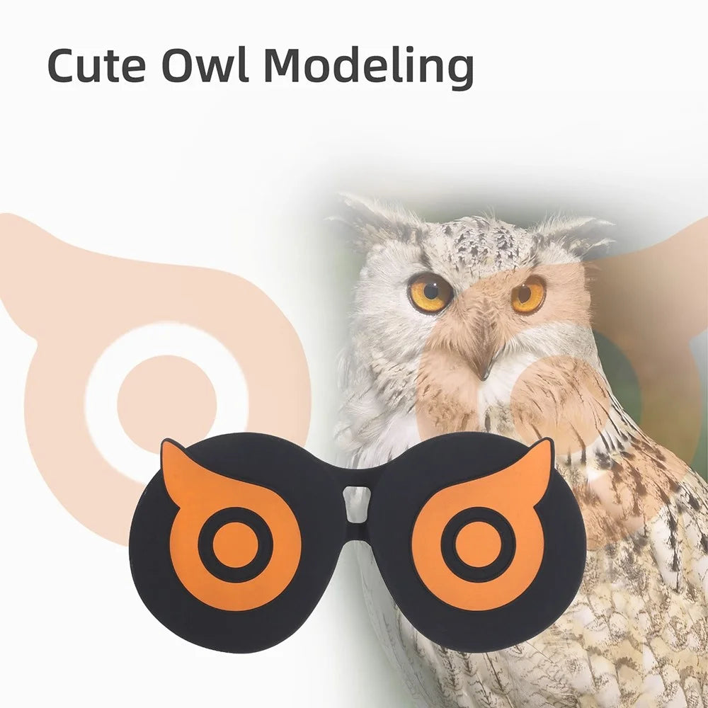 HIFYLUX PC-ZF23 for PICO 4 VR Glasses Soft Silicone Lens Protector Cute Owl Design VR Lens Cover - White - 3