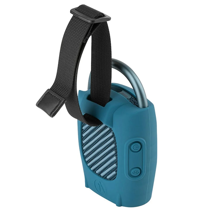 TXESIGN For JBL CLIP4 Bluetooth-compatible Speaker Protective Cover Soft Silicone Carrying Case with Straps - Blue - 6