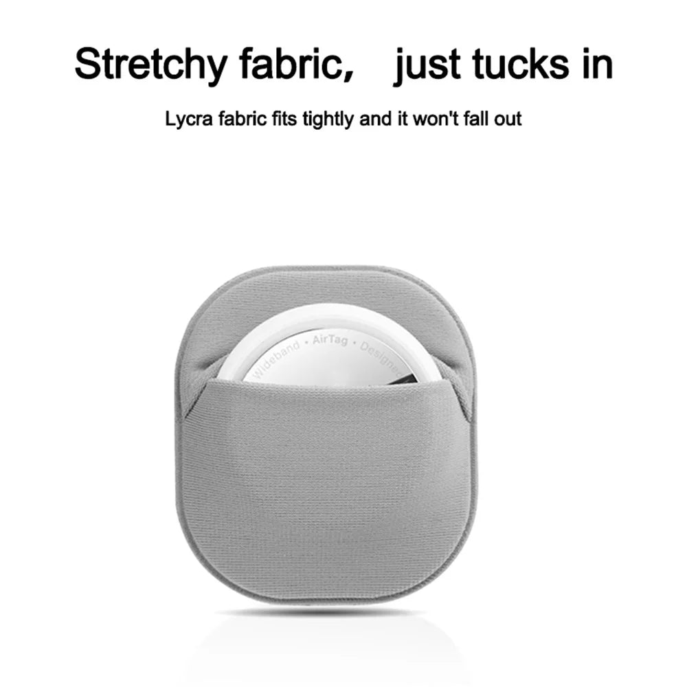 TXESIGN For Apple AirTag Bluetooth-compatible Locator Adhesive Anti-lost Cover Protective Pouch - Grey - 3