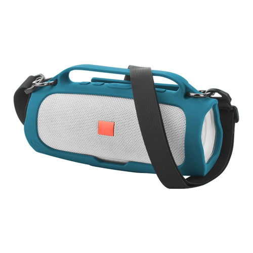 TXESIGN Silicone Sleeve for JBL Charge4 Portable Wireless Bluetooth-compatible Speaker Carrying Case with Shoulder Strap - Blue - 1
