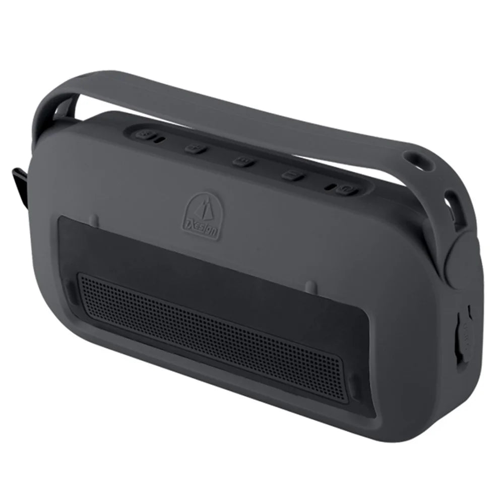 TXESIGN For Bose SoundLink Flex Case Portable Speaker Silicone Sleeve Cover with Handle Strap and Shoulder Strap - Black - 3