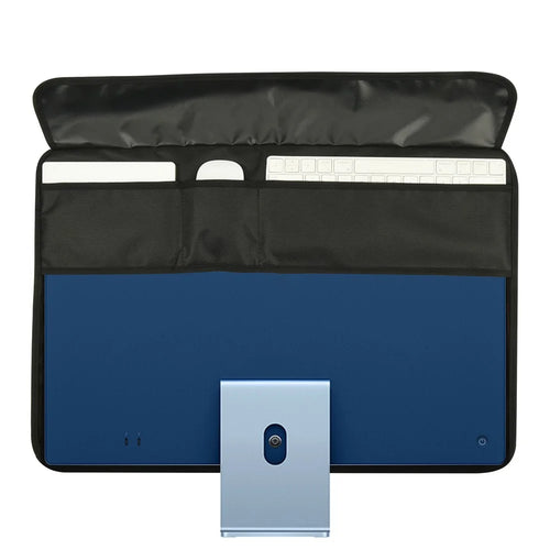 TXESIGN For iMac 24-Inch Computer Monitor Display Screen Dust Cover PU Leather Storage Sleeve Protective Case - Black - 1