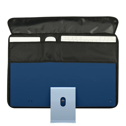 TXESIGN For iMac 24-Inch Computer Monitor Display Screen Dust Cover PU Leather Storage Sleeve Protective Case - Black - 1