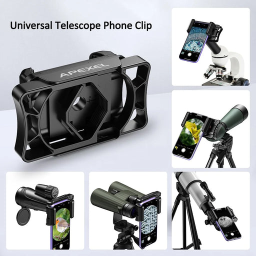 APEXEL F002 Telescope Phone Adapter Eyepiece Lens Connector Compatible with Monocular, Binocular, Microscope - 2