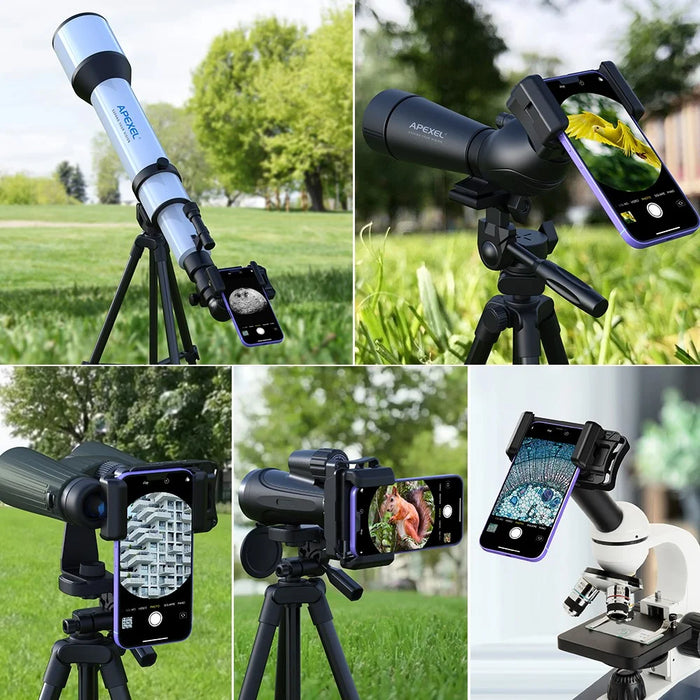 APEXEL F002 Telescope Phone Adapter Eyepiece Lens Connector Compatible with Monocular, Binocular, Microscope - 5