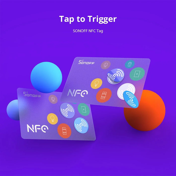 SONOFF NFC-Tag Smart Home NFC Tag Sticker with Card, Portable NFC Sticker - 2
