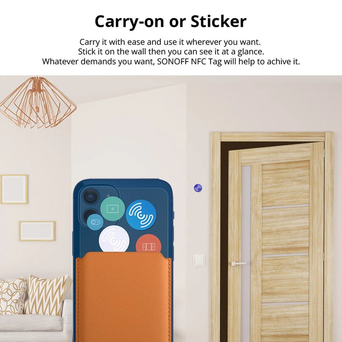 SONOFF NFC-Tag Smart Home NFC Tag Sticker with Card, Portable NFC Sticker - 5