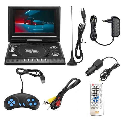 7.8 inch HD LCD Screen Portable DVD with TV Player Support SD / MMC Card / Game Function / USB Port - EU Plug - 1