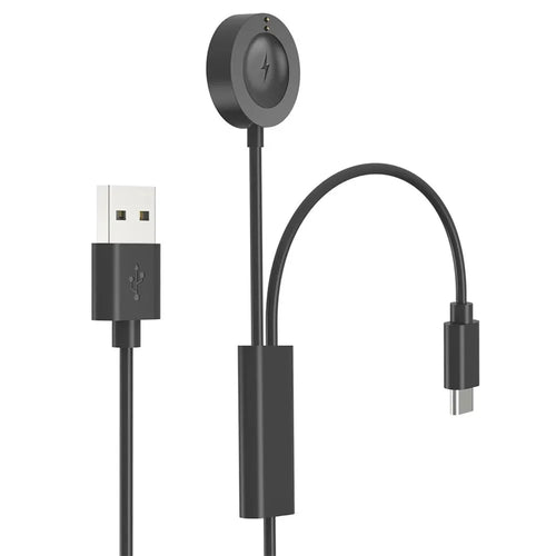 120cm For Fossil Gen 6 / 5 / 4 Charging Cable 1 to 2 Smart Watch Charger Adapter Cord - 1