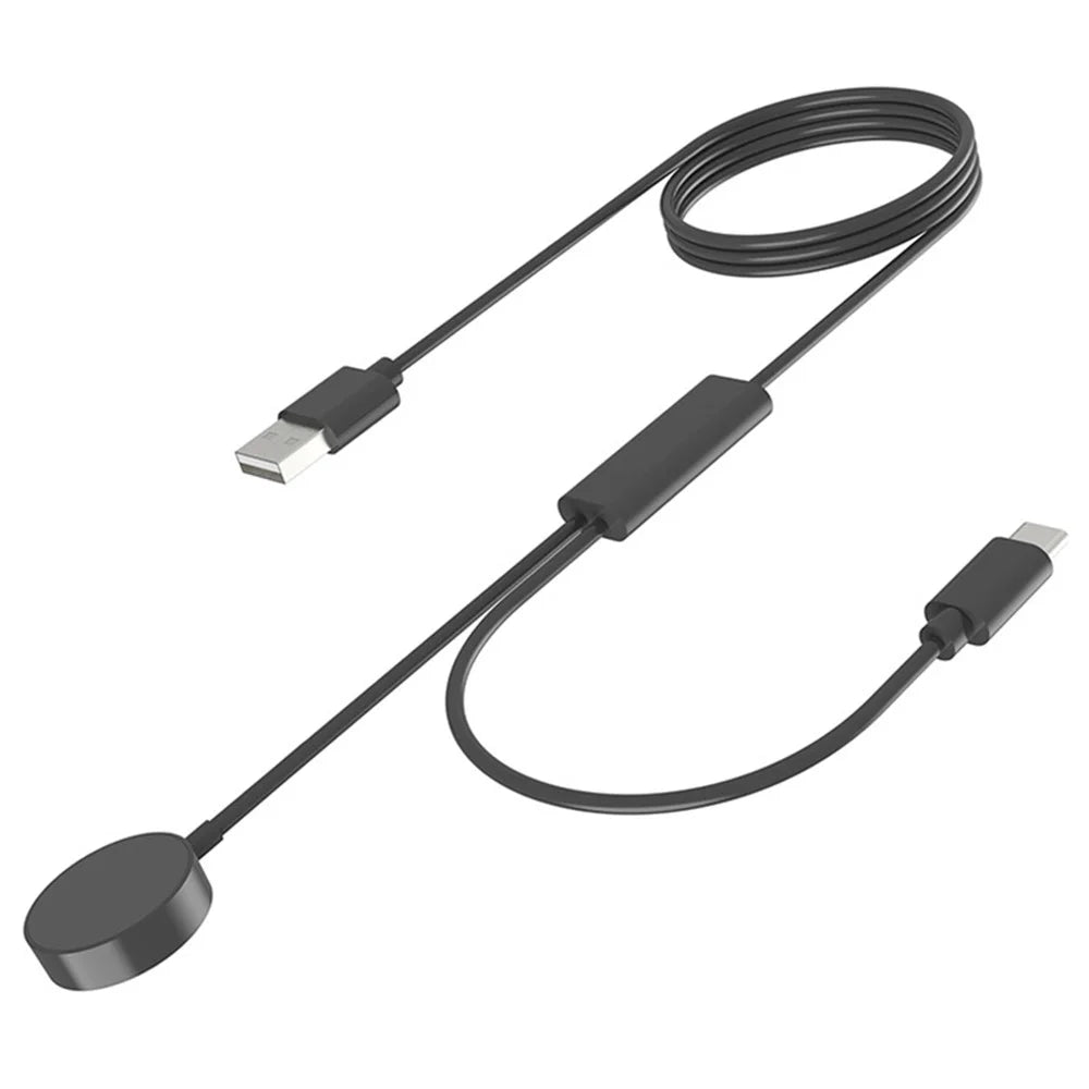 120cm For Fossil Gen 6 / 5 / 4 Charging Cable 1 to 2 Smart Watch Charger Adapter Cord - 4