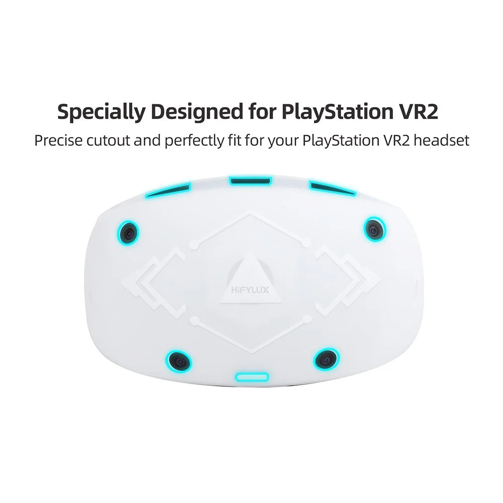 HIFYLUX PS-PF33 Silicone Cover for PlayStation VR2 Headset Thickened Silicone Anti-scratch Protective Cover - Black - 7