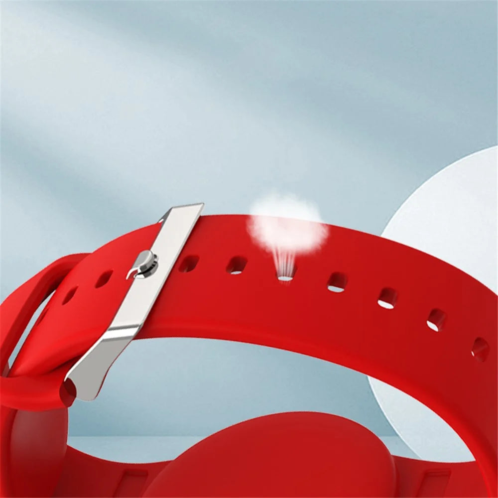 Waterproof Bracelet for Apple AirTag Tracker Holder Silicone Wristband Kids Full Case Cover - Sky Blue - 6