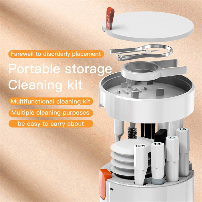 Q20 20-in-1 Camera Phone Tablet Cleaning Kit Headset Keyboard Dust Removal Cleaning Tools Set - 5