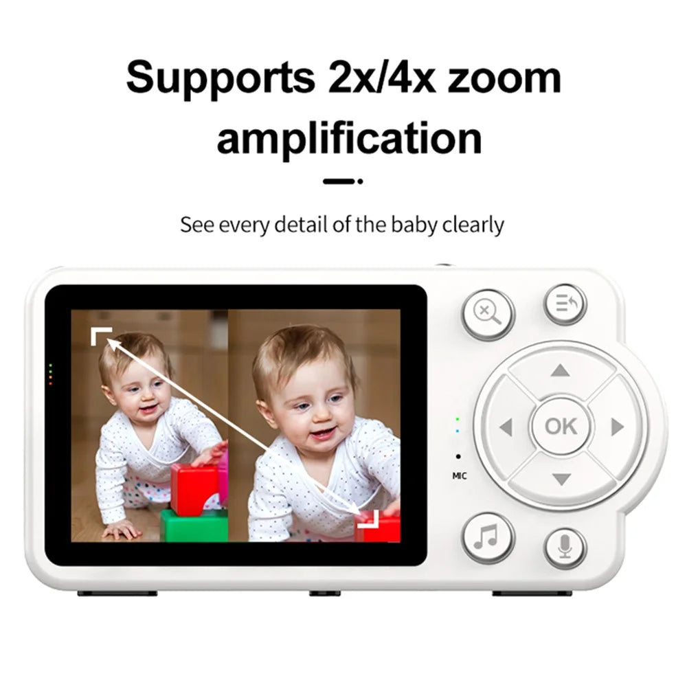 C3 2.8 inch HD Screen Baby Monitor Camera Remote Monitoring IPC Camera Baby Caretaker, EU Plug - 3