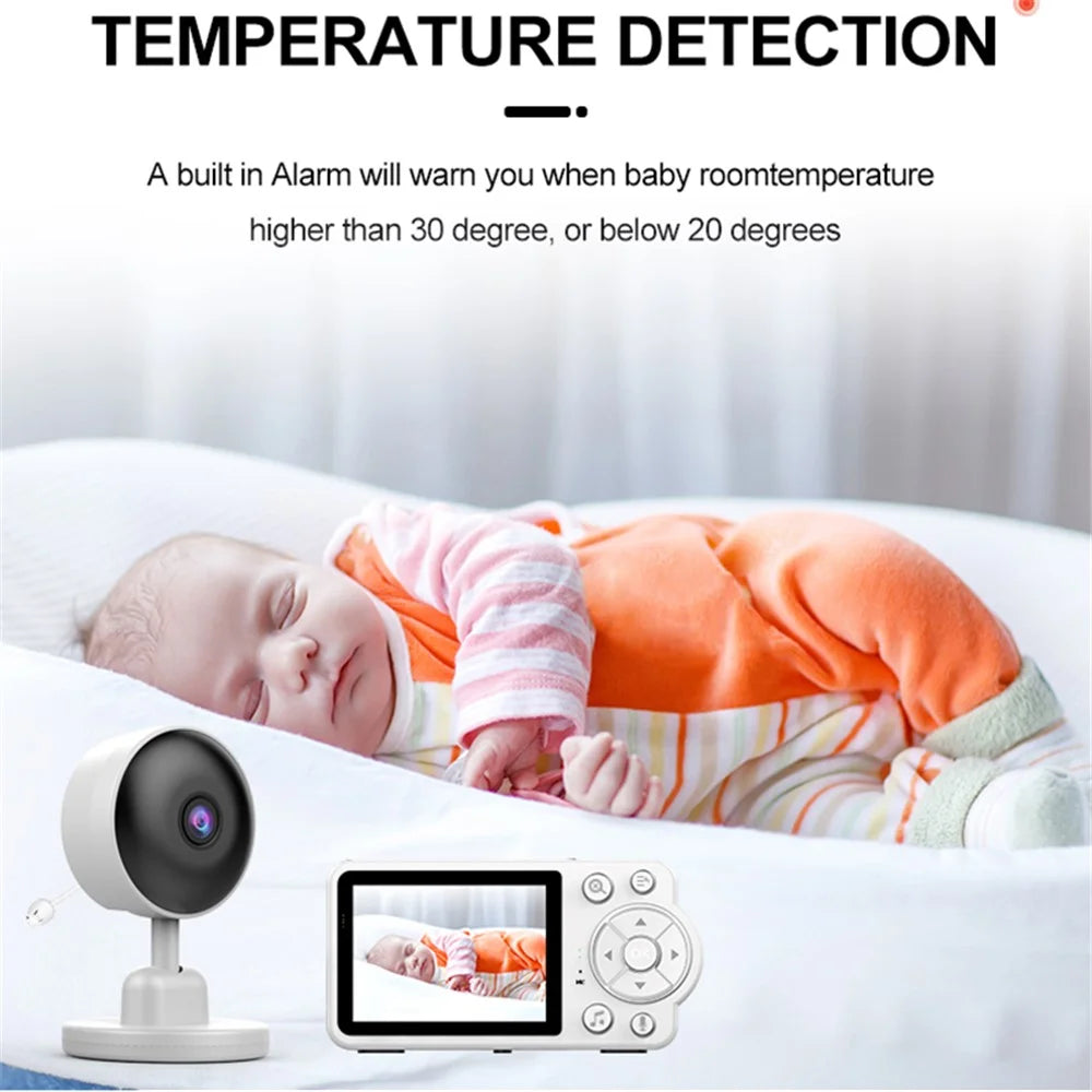 C3 2.8 inch HD Screen Baby Monitor Camera Remote Monitoring IPC Camera Baby Caretaker, EU Plug - 6