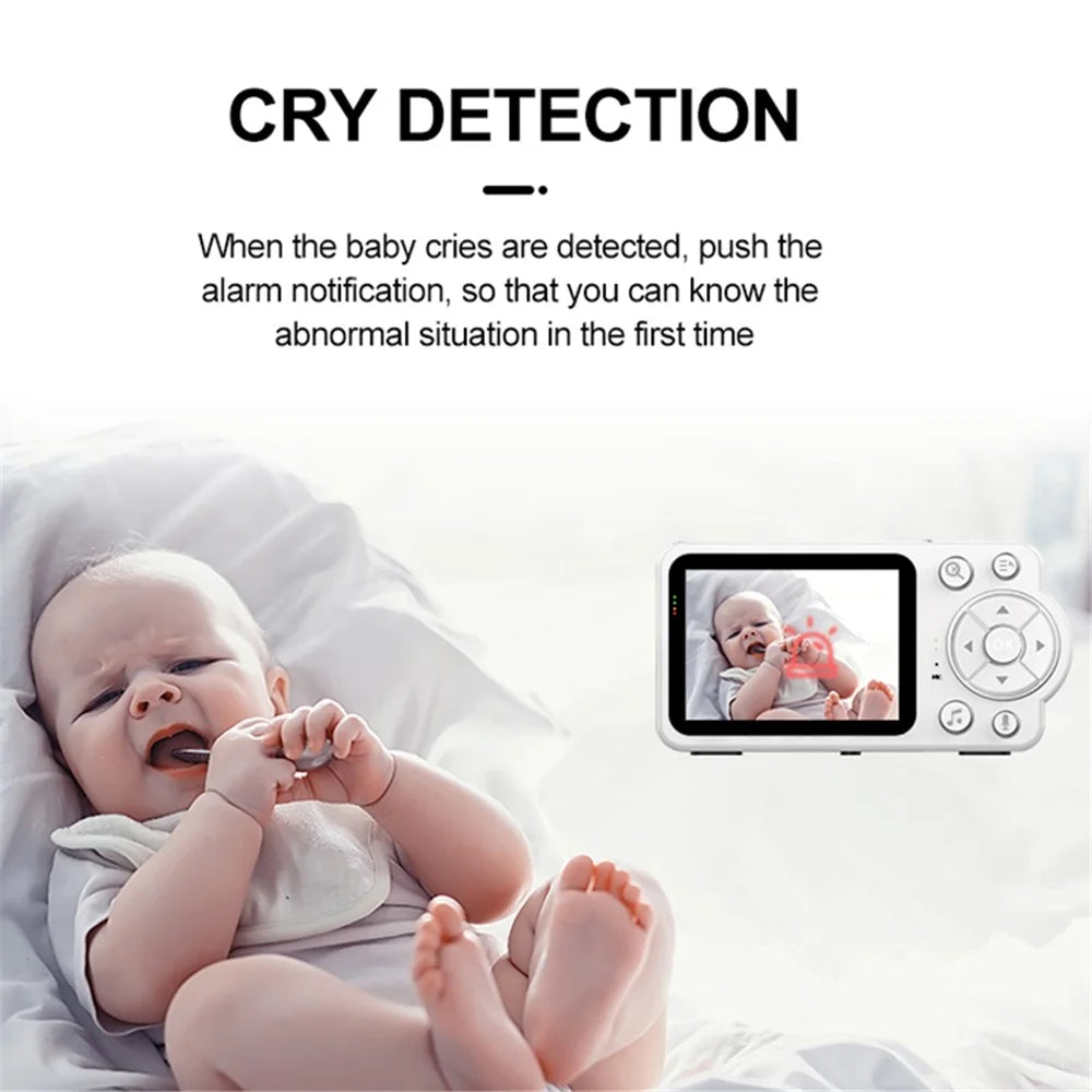 C3 2.8 inch HD Screen Baby Monitor Camera Remote Monitoring IPC Camera Baby Caretaker, EU Plug - 7