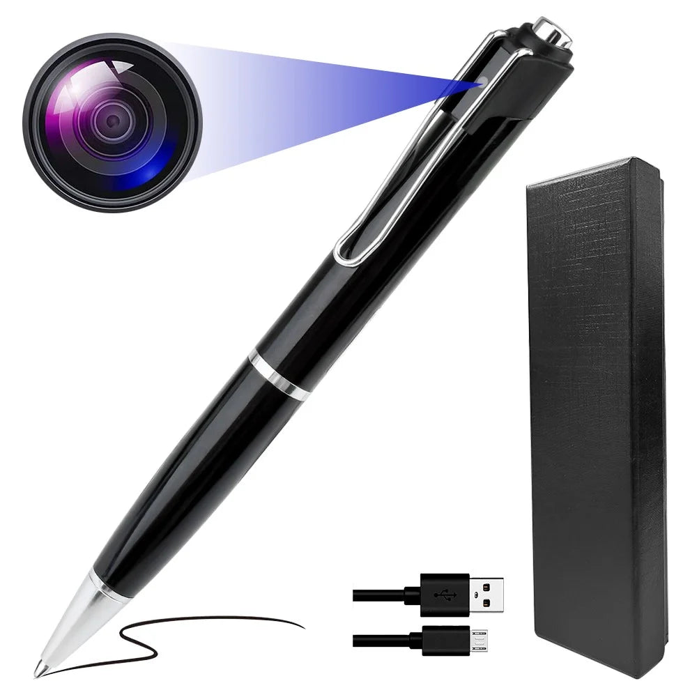 1080P Hidden Camera Writing Pen Pocket Cam with Video Recording Photo Taking for Home Business - 1