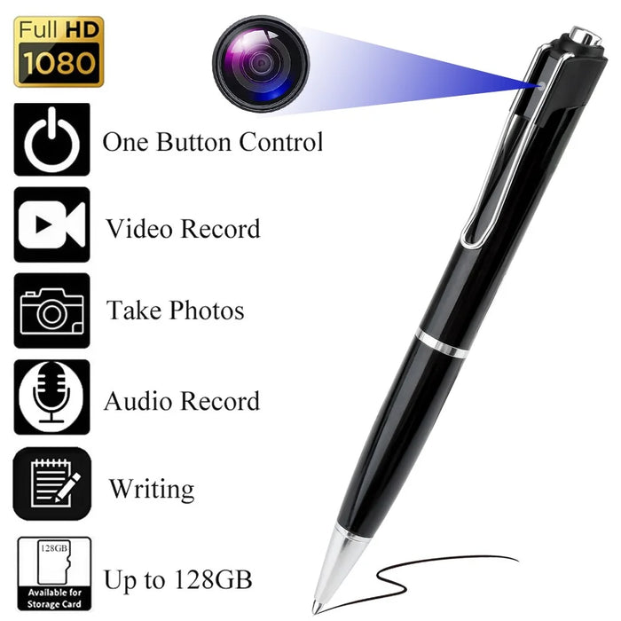1080P Hidden Camera Writing Pen Pocket Cam with Video Recording Photo Taking for Home Business - 4
