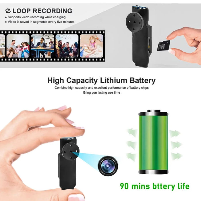 D8 Portable 720P Surveillance DVR Camera Loop Recording Home Security Mini Cam - 6
