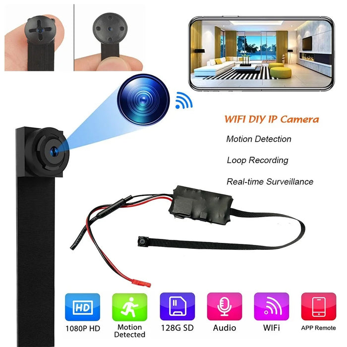 V10 1080P HD Wireless Camera WiFi IP Micro Mini Camera DIY Button DVR Hidden Camera - 3