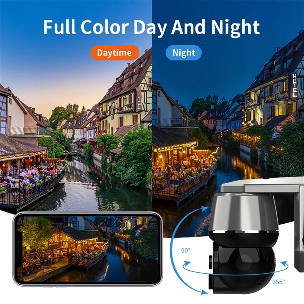 Q7 Outdoor 2MP 4G Motion Detection Night Vision Solar Camera, US Version - Black - 3