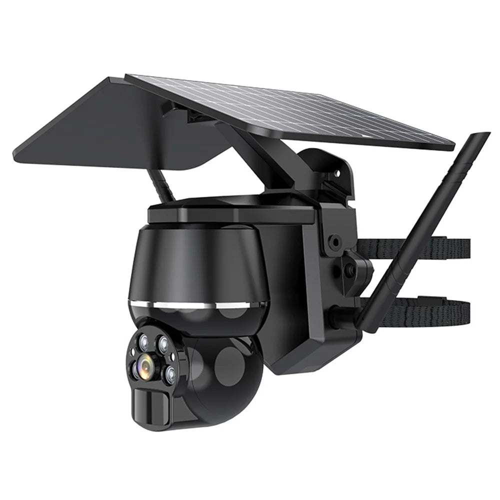 Q7 4MP 4G Night Vision Outdoor Solar Power Security PTZ Camera, US Version - Black - 1
