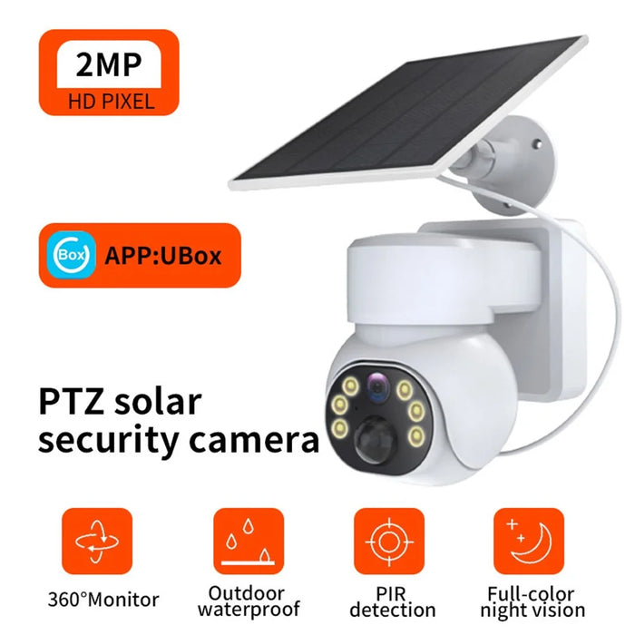 Q18 4G Solar-Powered Camera Day / Night Full-Color Mobile Remote Camera Monitor, US Version - 2