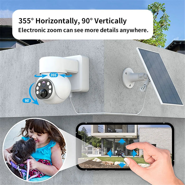 Q18 4G Solar-Powered Camera Day / Night Full-Color Mobile Remote Camera Monitor, US Version - 3