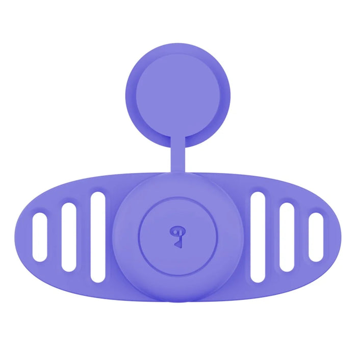 For Apple AirTag Protective Case Dog Cat Collar Tracker Silicone Cover Protection Shell - Purple - 1