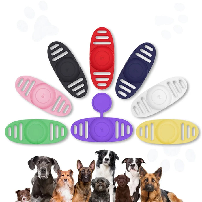 For Apple AirTag Protective Case Dog Cat Collar Tracker Silicone Cover Protection Shell - Purple - 6