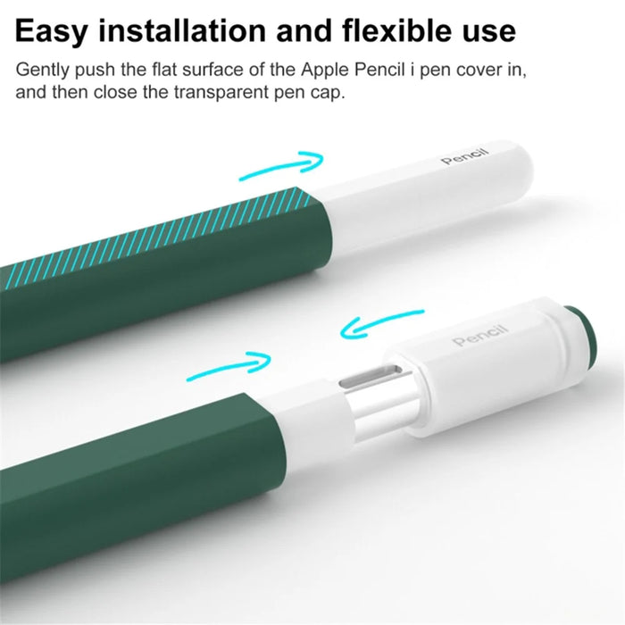 For Apple Pencil (USB-C) Stylish Jelly Silicone Sleeve Stylus Pen Protective Cover - Green - 2