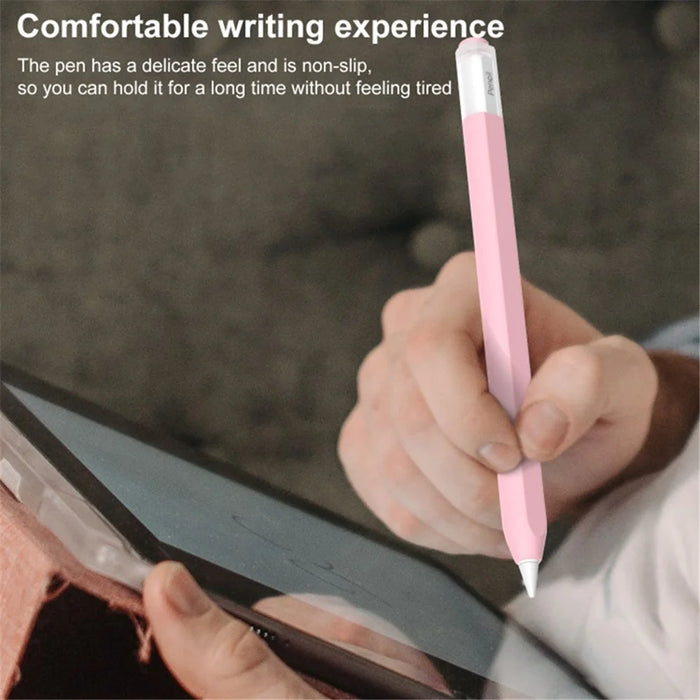 For Apple Pencil (USB-C) Stylish Jelly Silicone Sleeve Stylus Pen Protective Cover - Green - 3