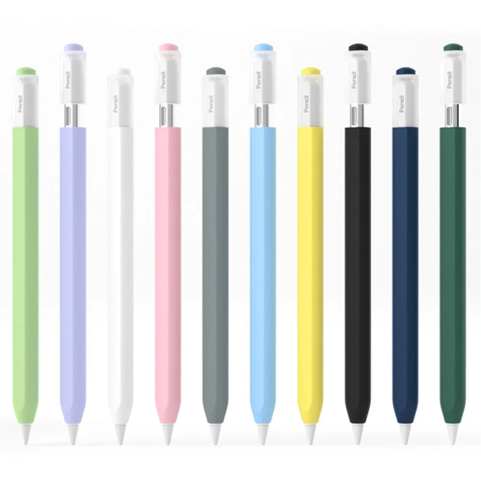 For Apple Pencil (USB-C) Stylish Jelly Silicone Sleeve Stylus Pen Protective Cover - Green - 7