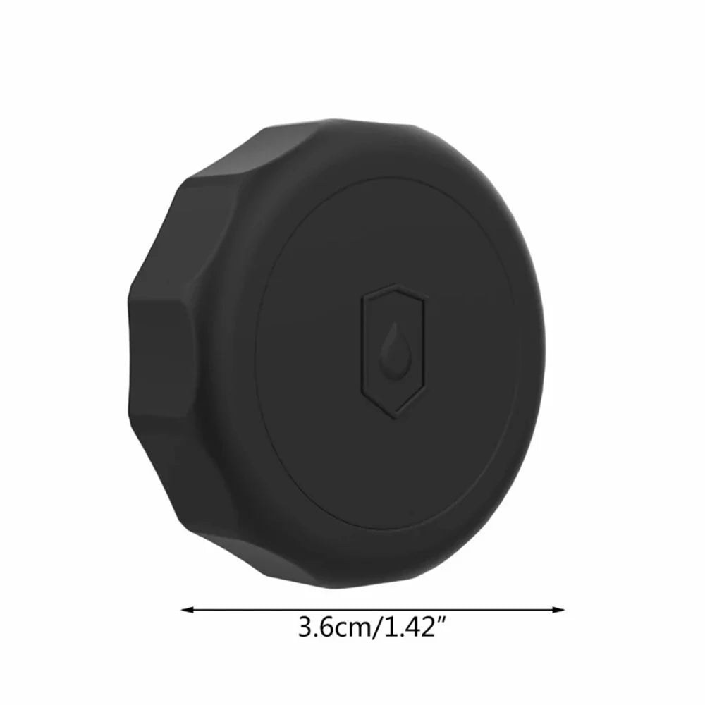 For AirTag Protective Case Bluetooth-compatible Tracker Waterproof Silicone Cover with Adhesive Sticker - Black - 6