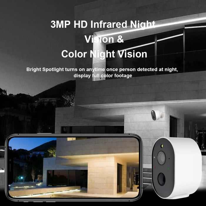 SN-S5T Home Security WiFi Camera Rechargeable HD Night Vision Camera Support Tuya App - 7