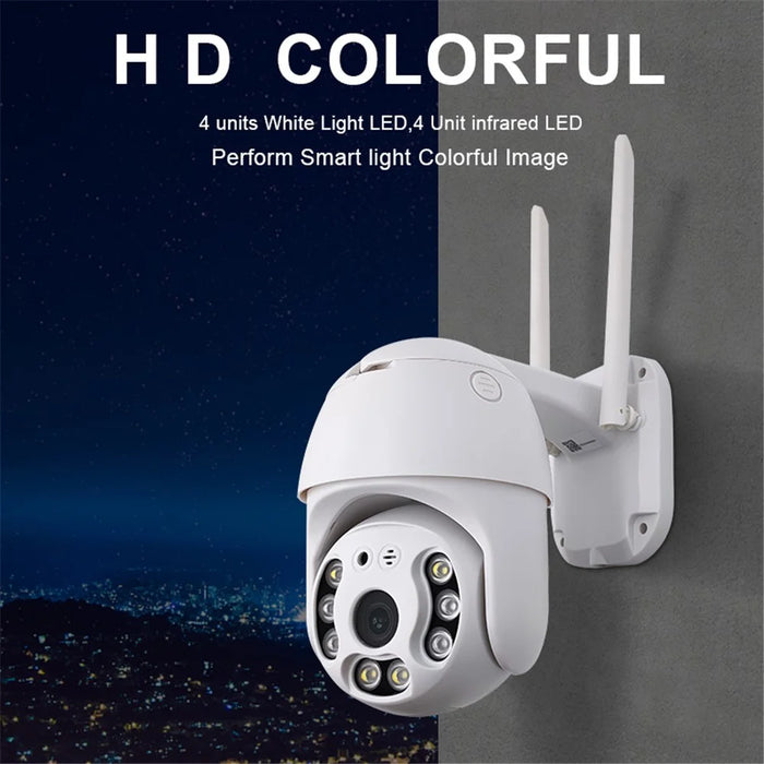SN-PTZ1-TC Panoramic Outdoor PTZ Camera Rainproof WiFi Remote Tuya Security Camera - US Plug - 2