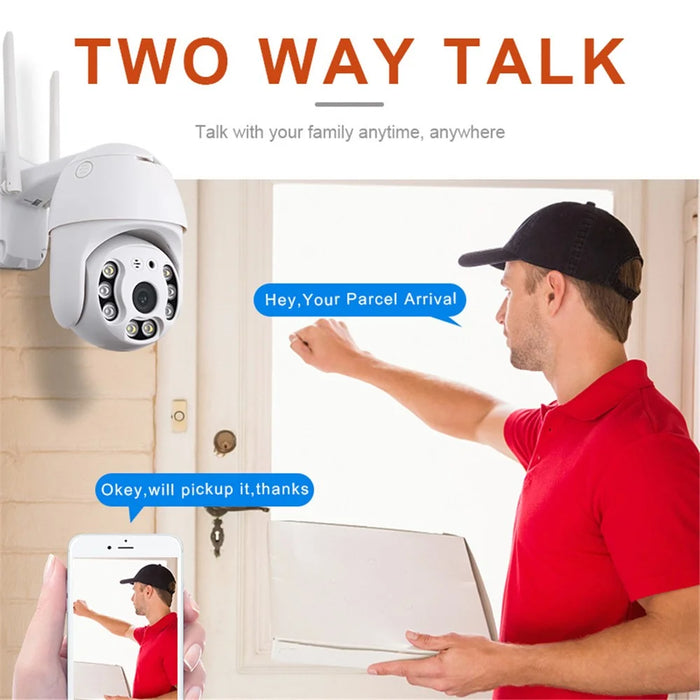 SN-PTZ1-TC Panoramic Outdoor PTZ Camera Rainproof WiFi Remote Tuya Security Camera - US Plug - 5
