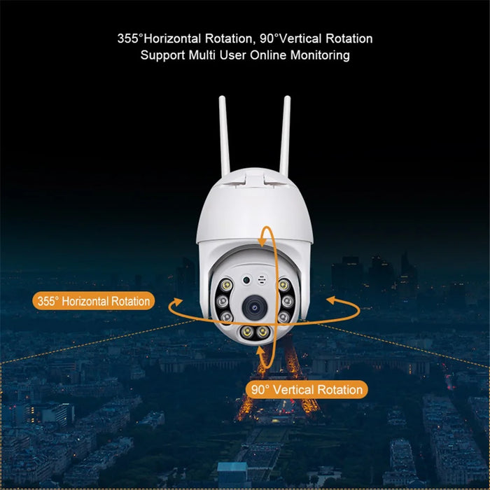 SN-PTZ1-TC Panoramic Outdoor PTZ Camera Rainproof WiFi Remote Tuya Security Camera - US Plug - 6