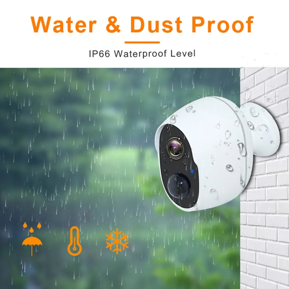 SN-S10 Home Security WiFi Camera Waterproof Rechargeable PIR Induction Camera - Black - 7