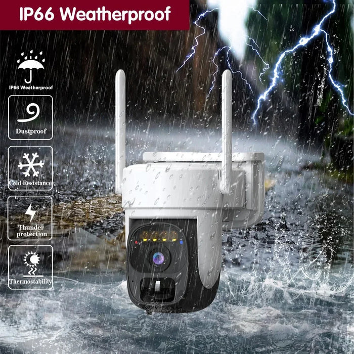 X3 Solar Power 2K HD WiFi Camera Two-way Talk Night Vision Surveillance Camera - 4
