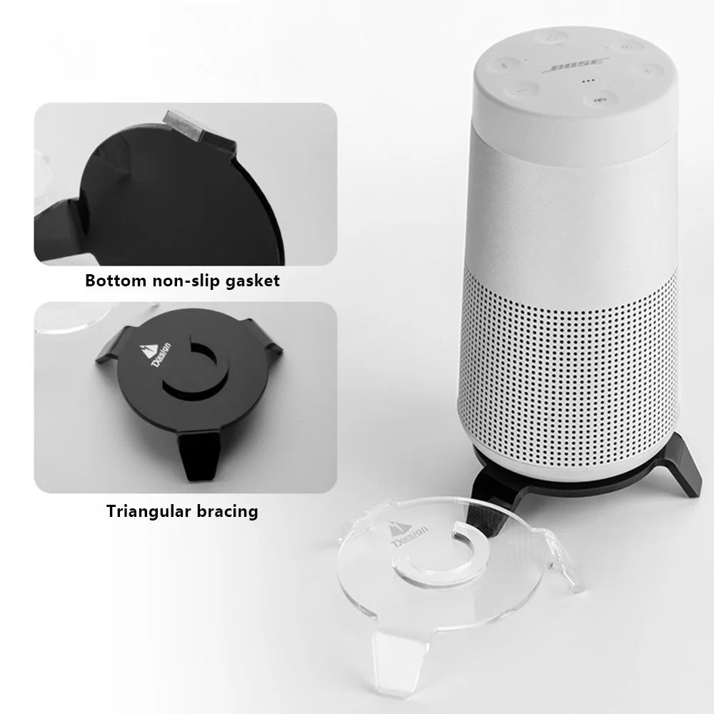 TXESIGN Triangle Bracket for Bose Soundlink Revolve Bluetooth-compatible Speaker Acrylic Stand - Black - 3