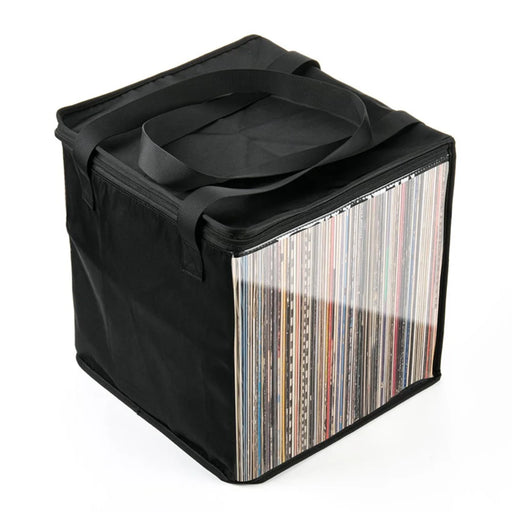 TXESIGN Clear Window Storage Bag Holds up to 50 Vinyl Record LP Organizer Hand Bag - 2