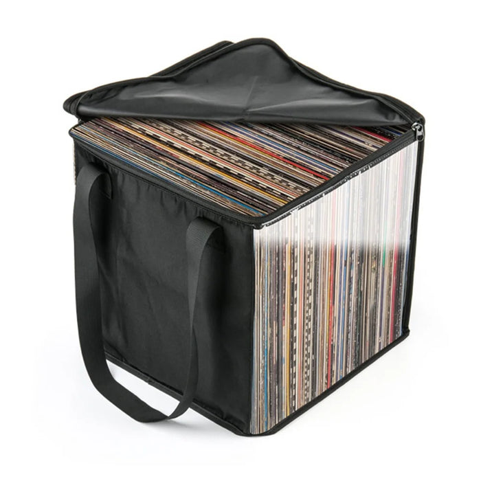 TXESIGN Clear Window Storage Bag Holds up to 50 Vinyl Record LP Organizer Hand Bag - 3