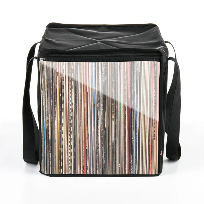 TXESIGN Clear Window Storage Bag Holds up to 50 Vinyl Record LP Organizer Hand Bag - 4