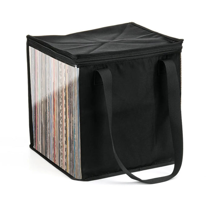 TXESIGN Clear Window Storage Bag Holds up to 50 Vinyl Record LP Organizer Hand Bag - 5