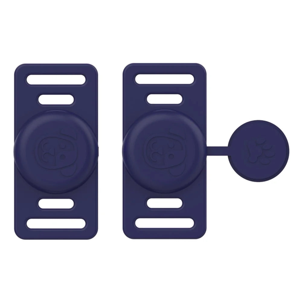 For Apple AirTag Pet Dog Silicone Case Protective Cover with Lid - Midnight Blue - 2