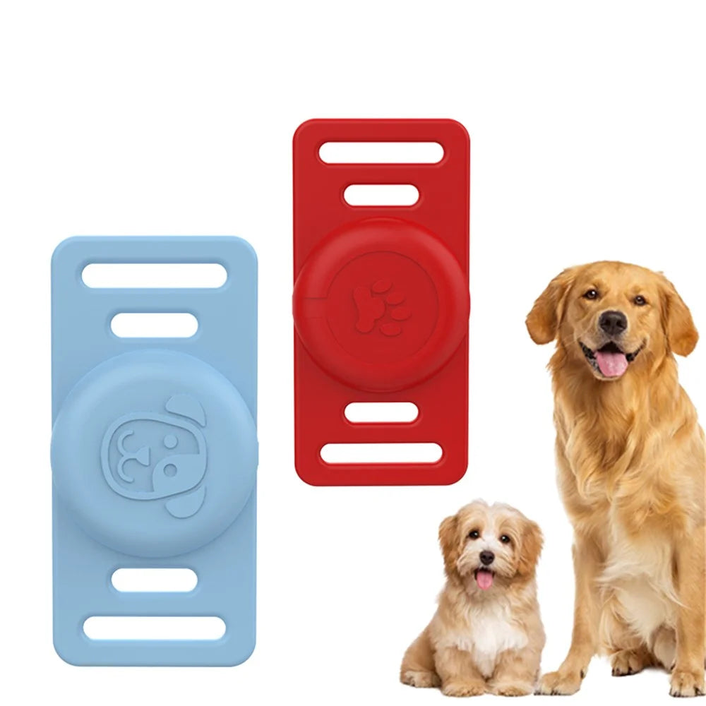 For Apple AirTag Pet Dog Silicone Case Protective Cover with Lid - Midnight Blue - 5