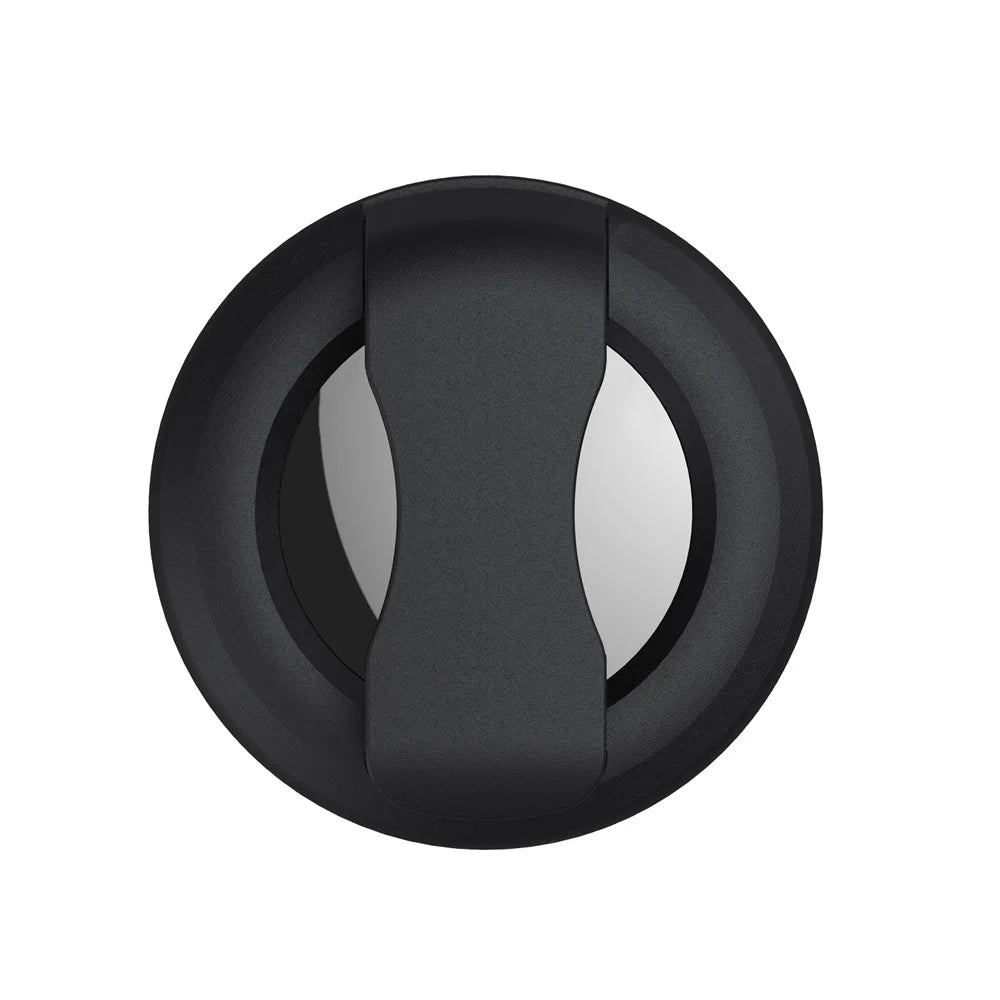 For AirTag Protective Silicone Case Bluetooth-compatible Locator Tracker Cover with Clip - Black - 2