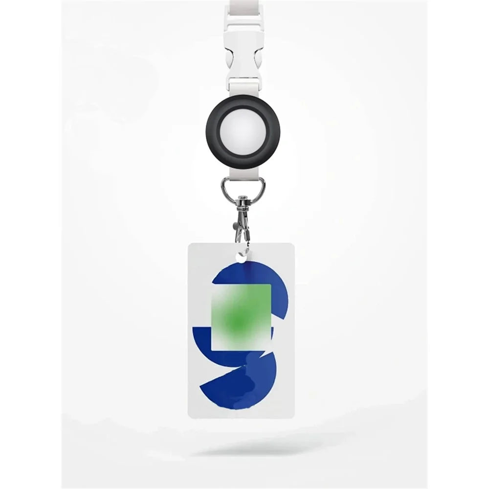 For AirTag Protective Silicone Case Bluetooth-compatible Locator Tracker Cover with Clip - Black - 4